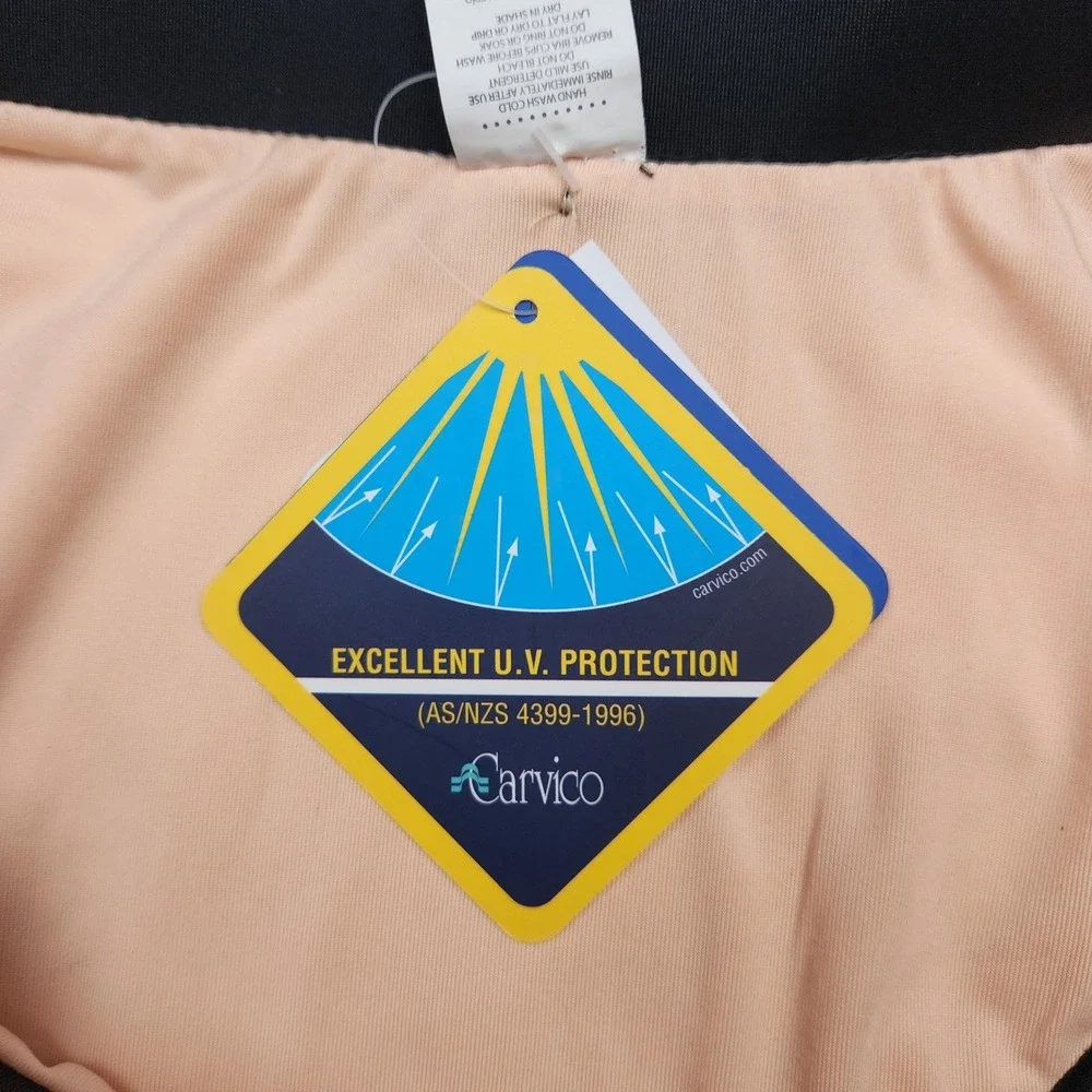 NWT Fabletics Valentina Cheeky Bikini Bottom M Black Nude Perforated Mesh‎
